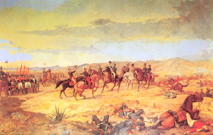 Cuadro de Martín Tovar que intenta ilustrar el fragor de la Batalla de Ayacucho en aquel diciembre de 1824.